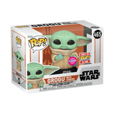 Grogu With Cookie Flocked #465 The Mandalorian Funko Pop and Tee Size-XL in box