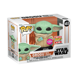 Grogu With Cookie (Flocked) #465 The Mandalorian Funko Pop! & Tee Bundle  Pop In box