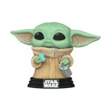 Grogu With Cookie Flocked #465 The Mandalorian Funko Pop and Tee Size-L out of box