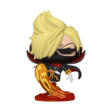 Soba Mask #1277 One Piece Funko Pop! out of box with Raid Suit, black cape, and fiery kick effect