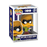 Daffy Duck as Shaggy Rogers #1240 WB100 Funko Pop Animation figure in box holding Scooby Snacks