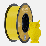 Yellow KINGROON PLA Basic filament spool with yellow 3D printed owl model