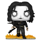 Eric Draven with Crow #1429 The Crow Funko Pop Movies figure out of box with crow and flame base