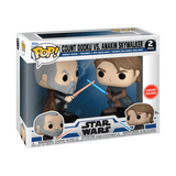 Count Dooku vs Anakin Skywalker Star Wars Funko Pop GameStop Exclusive 2-Pack in box