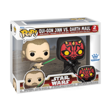 Qui-Gon Jinn vs Darth Maul Star Wars Funko Pop! in display box
