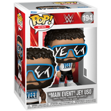 Main Event Jey Uso #194 WWE Funko Pop figure in box with sunglasses tattoos and ring gear
