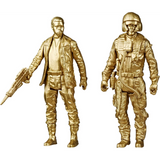 Metallic gold Finn and Poe Dameron commemorative Star Wars Skywalker Saga retro-style 3.75-inch action figures