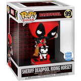 Sheriff Deadpool Riding Horsey #99 Deadpool Funko Pop Rides in display box