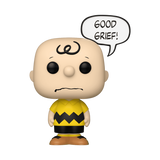 Charlie Brown #1677 Funko Pop out of box in yellow zigzag shirt pose