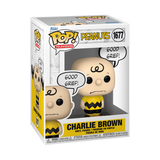Charlie Brown #1677 Peanuts Funko Pop in display box with Good Grief label