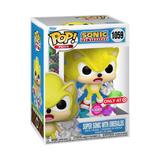 Super Sonic with Emeralds #1059 Sonic Flocked Target Exclusive Funko Pop! Plus in display box