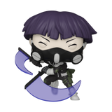 Soshiro Hoshina #2086 Kaiju No. 8 Funko Pop! out of box with combat mask, dual blades, and purple effects
