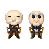 Waldorf & Statler Muppets Funko Pop figures out of box seated in theater chairs