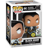 Black Adam #348 DC Super Heroes Funko Pop! Glow in the Dark Big Apple Exclusive shown in box