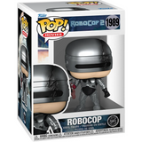 RoboCop Metallic #1989 RoboCop 2 Chase Funko Pop! in window display box with metallic battle damage