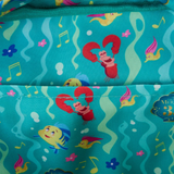 Little Mermaid Loungefly mini backpack Ariel all over print nylon bag inside liner