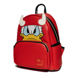 Loungefly Donald Duck Devil mini backpack red cosplay design Disney EE exclusive side view