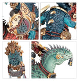 Painted example of Seraphon Aggradon Lancers 88-18 miniatures (supplied unpainted)