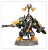 Painted example of Orruk Ardboys 89-61 miniatures from Warhammer Age of Sigmar (supplied unpainted)