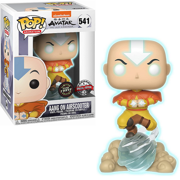 Aang on Airscooter #541 - Avatar The Last Airbender Funko Pop! Animation [GITD Special Edition Chase]