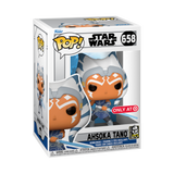 Ahsoka Tano #658 Funko Pop inside Target Exclusive display box for collectors