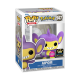 Aipom #947 Funko Pop! Games — figure in retail window display box, Pokémon Flocked Specialty Series