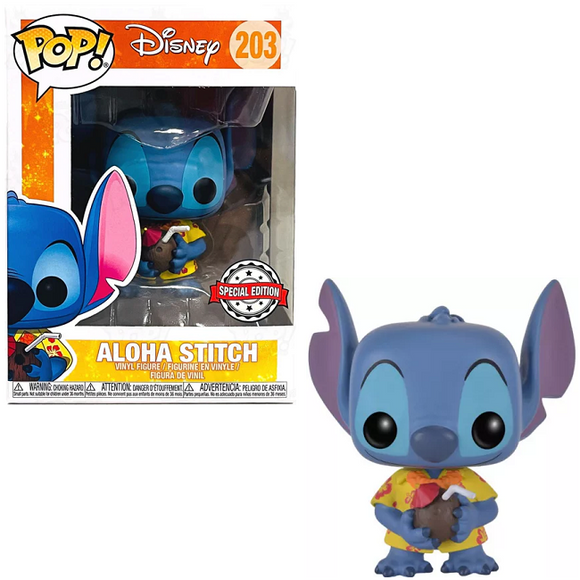 Aloha Stitch #203 Funko Pop! in box and out of box