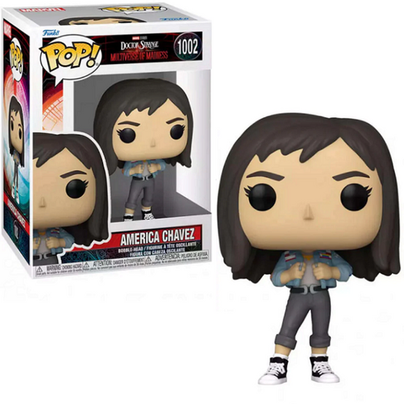 America Chavez #1002 Multiverse of Madness Funko Pop! in box and out of box