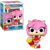Amy #915 Sonic The Hedgehog Funko Pop Games shown in-box and out-of-box, front view