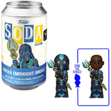 Aneka Midnight Angel Black Panther Wakanda Forever Funko Soda figure in can and out of can