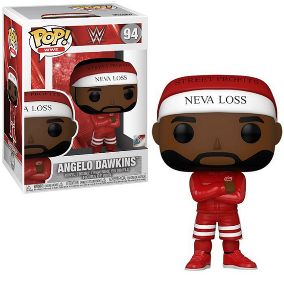Angelo Dawkins #94 WWE Funko Pop in box and out of box