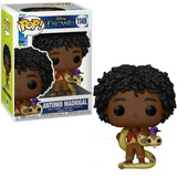 Antonio Madrigal #1149 Disney Encanto Funko Pop figure in box and out of box with snake and bird companions