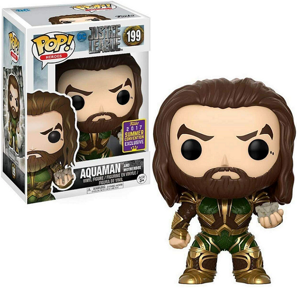 Aquaman And Mother Box #199 - Justice League Funko Pop! Heroes [2017 Summer Convention Exclusive]