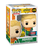Aquaman #439 Funko Pop! displayed inside the box, front view