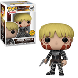 Armin Arlelt #1447 Attack on Titan Funko Pop Animation Chase figure in box and out of box front view