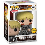 Armin Arlelt #1447 Attack on Titan Funko Pop Animation Chase figure in original box front view