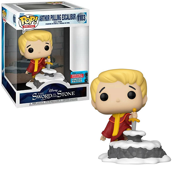 Arthur Pulling Excalibur #1103 - The Sword in Stone Funko Pop! Deluxe [2021 Fall Convention Limited Edition]