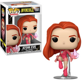Atom Eve Funko Pop #1501 displayed both inside the box and out of the box