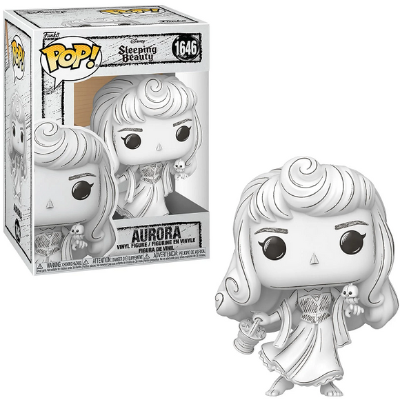 Aurora #1646 Disney Sketched Sleeping Beauty Funko Pop in box and out of box