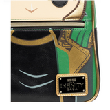 Loki Loungefly mini backpack EE Exclusive scepter cosplay green gold armor design badge