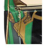 Loki Loungefly mini backpack EE Exclusive scepter cosplay green gold armor design charm