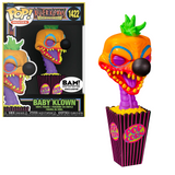 Baby Klown #1422 Blacklight BAM Exclusive Funko Pop shown in and out of the box.