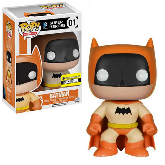 Batman #01 - DC Super Heroes Funko Pop! Heroes [Orange EE Exclusive]