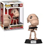 Battle Droid Funko Pop Star Wars #703 shown in-box and out of box