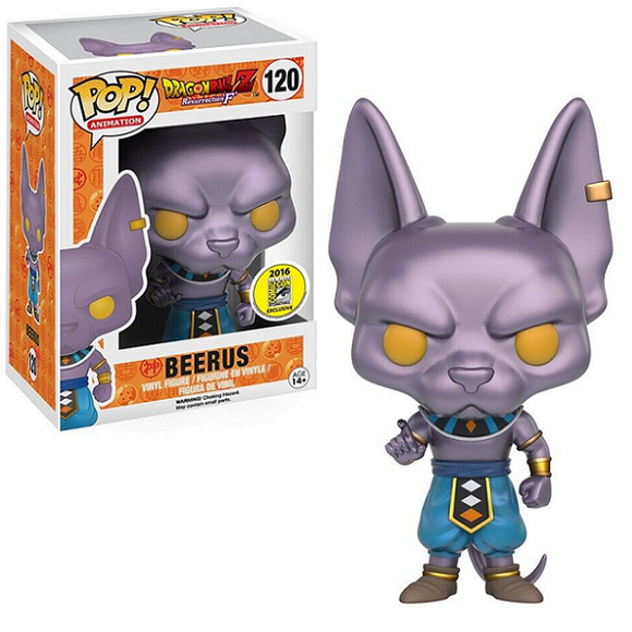 Beerus #120 - Dragon Ball Z Resurrection F Funko Pop! Animation [Metallic 2016 SDCC Exclusive]