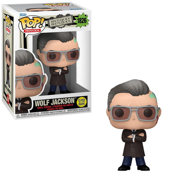 Wolf Jackson #1826 Beetlejuice 2 Funko Pop Glow in the Dark in box and out of box