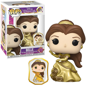 Belle #221 - Ultimate Princess Funko Pop! [Gold with Pin Funko Exclusive]