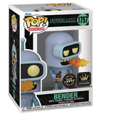 Bender #1757 Futurama Funko Pop Glow in the Dark boxed view