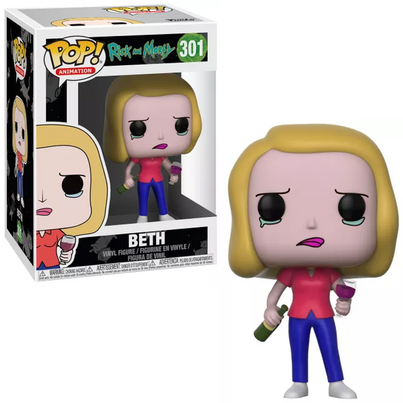 Beth with Wine Glass #301 Funko Pop! in box and out of box