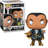 Black Adam #348 DC Super Heroes Funko Pop! Glow in the Dark Big Apple Exclusive shown in and out of box